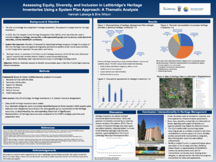 Assessing Equity, Diversity, and Inclusion in Lethbridge’s Heritage Inventories Using a System Plan Approach: A Thematic Analysis