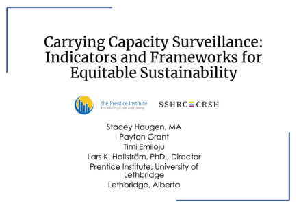 Carrying capacity surveillance: Indicators and frameworks for equitable sustainability