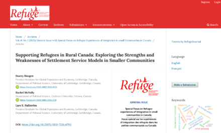 Supporting Refugees in Rural Canada: Exploring the Strengths and Weaknesses of Settlement Service Models in Smaller Communities